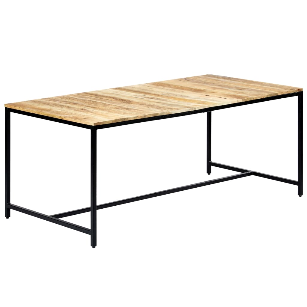 vidaXL Mesa de comedor madera maciza de mango rugosa 180x90x75 cm