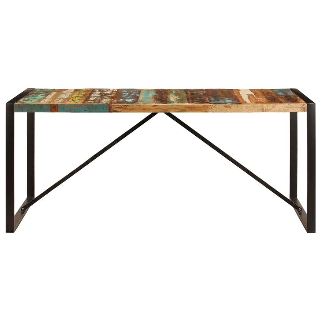 vidaXL Mesa de comedor de madera maciza reciclada 180x90x75 cm