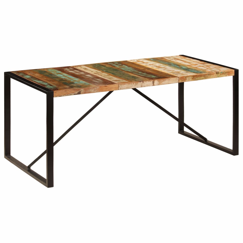 vidaXL Mesa de comedor de madera maciza reciclada 180x90x75 cm