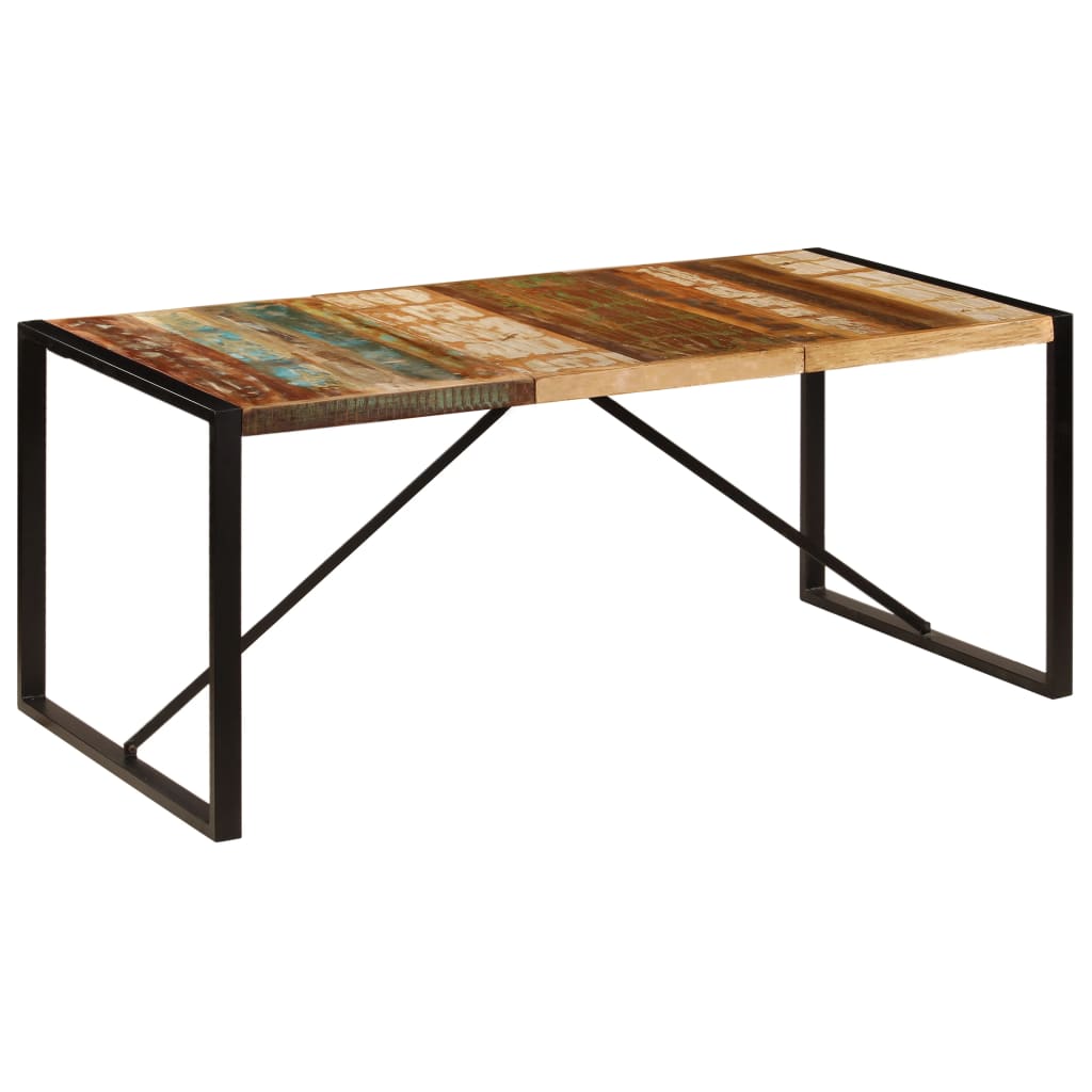 vidaXL Mesa de comedor de madera maciza reciclada 180x90x75 cm