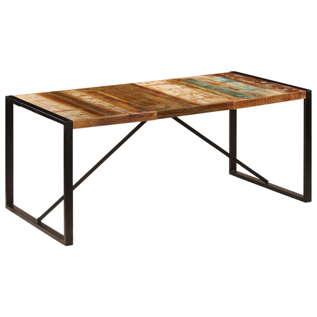 vidaXL Mesa de comedor de madera maciza reciclada 180x90x75 cm