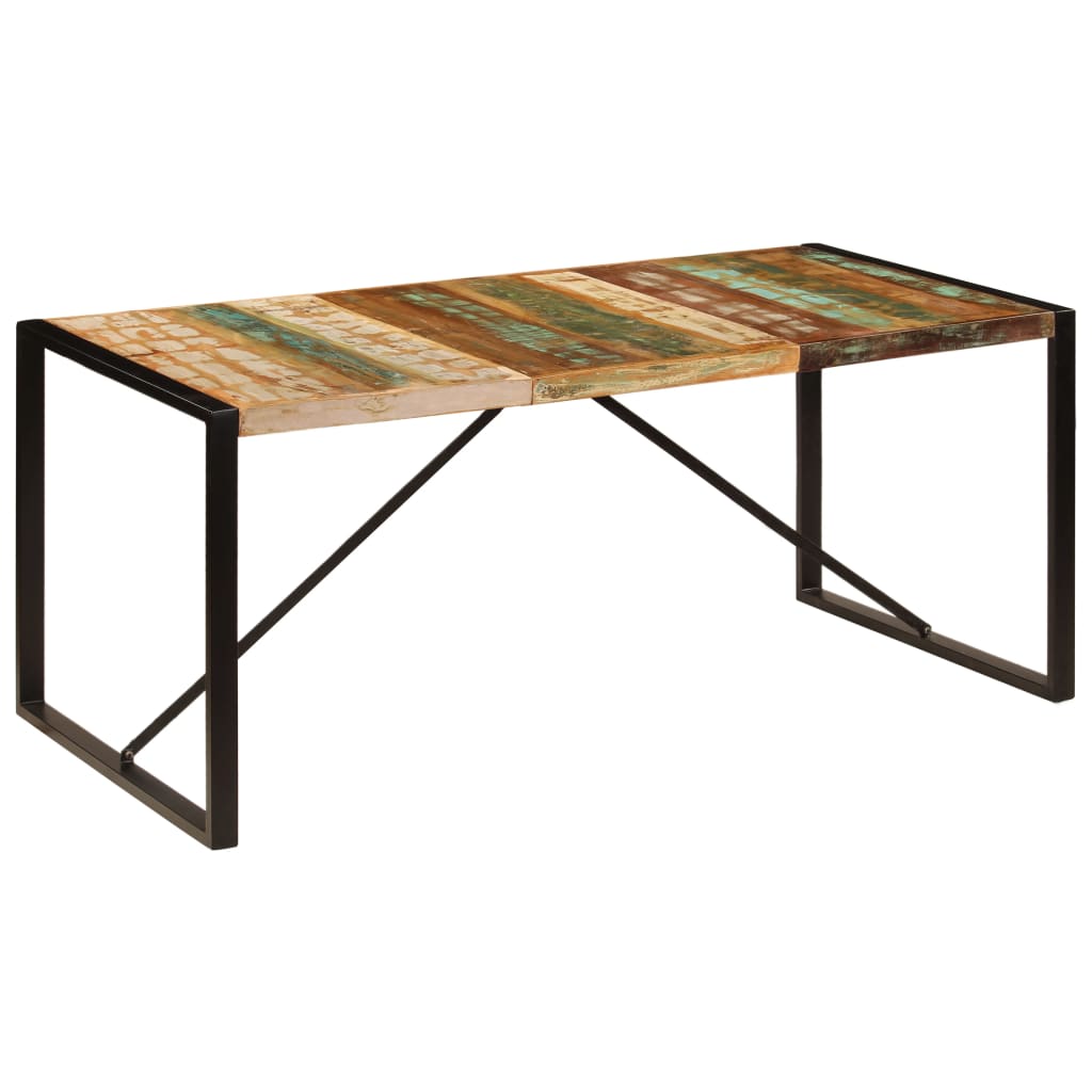 vidaXL Mesa de comedor de madera maciza reciclada 180x90x75 cm