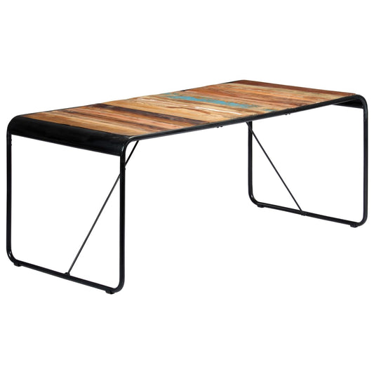 vidaXL Mesa de comedor de madera maciza reciclada 180x90x76 cm