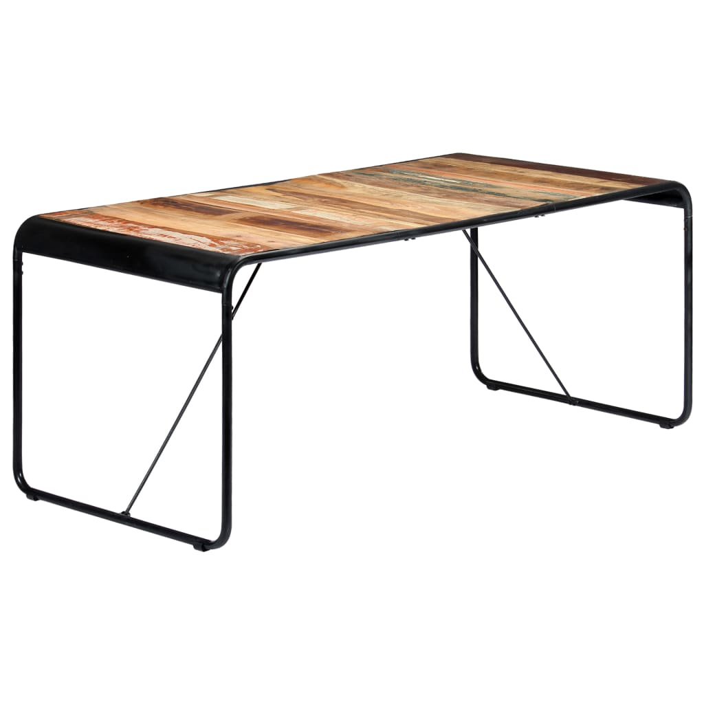 vidaXL Mesa de comedor de madera maciza reciclada 180x90x76 cm