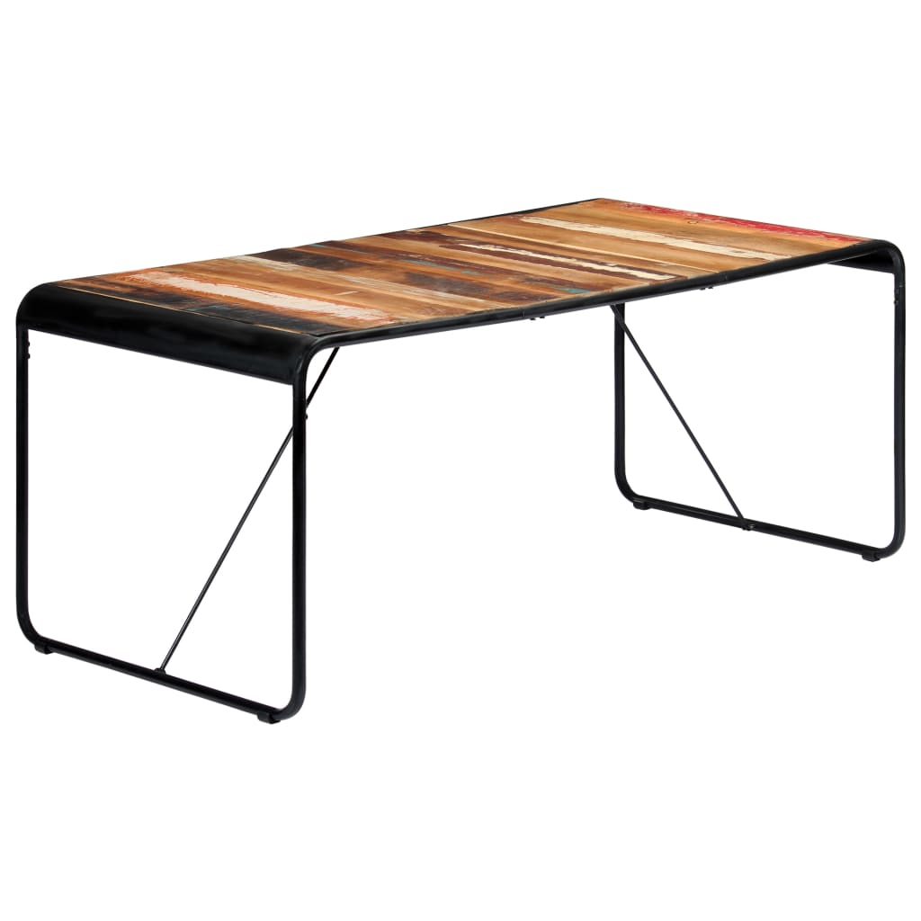 vidaXL Mesa de comedor de madera maciza reciclada 180x90x76 cm