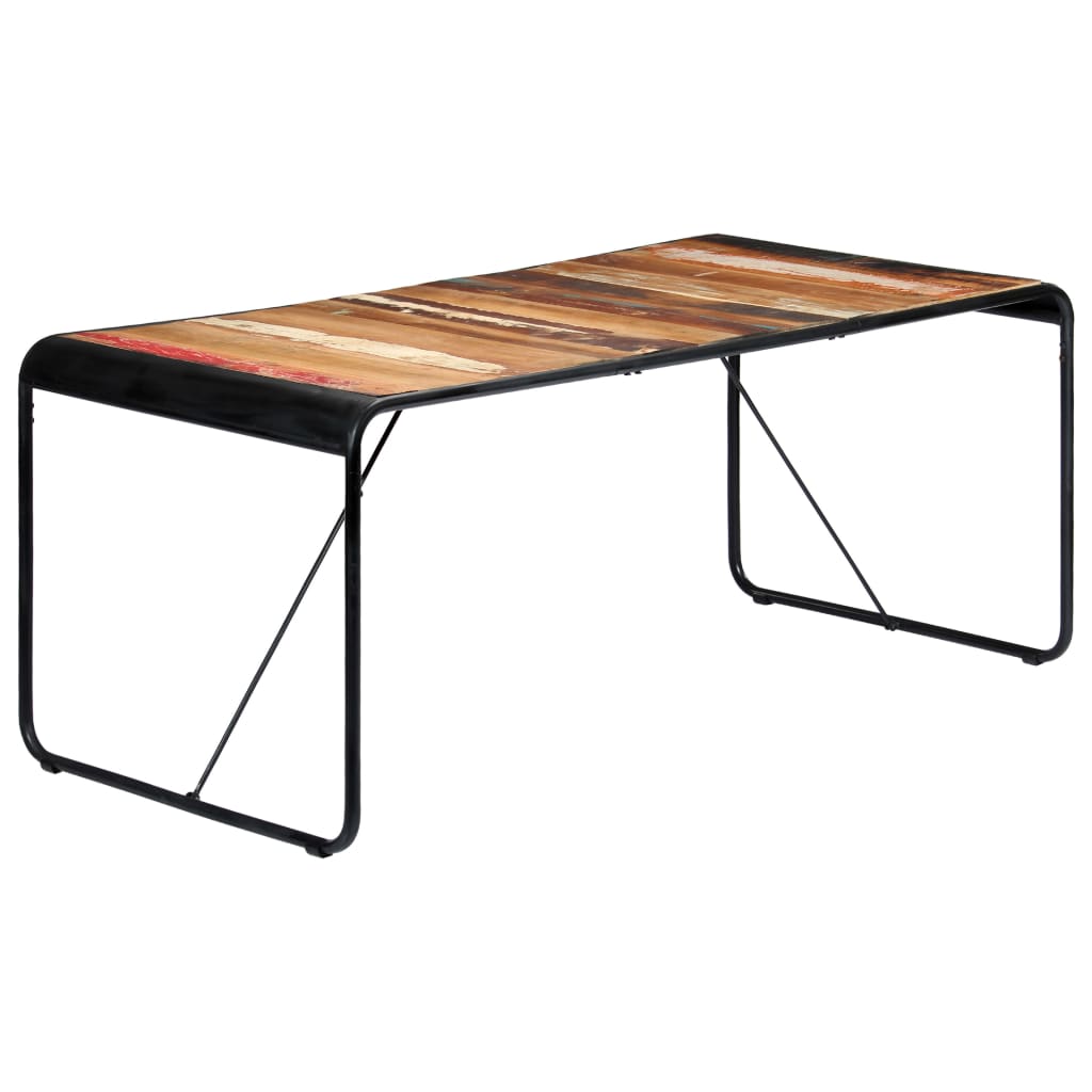 vidaXL Mesa de comedor de madera maciza reciclada 180x90x76 cm