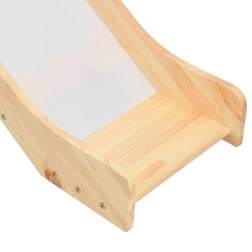 vidaXL Cama alta para niños tobogán y escalera madera pino 97x208 cm