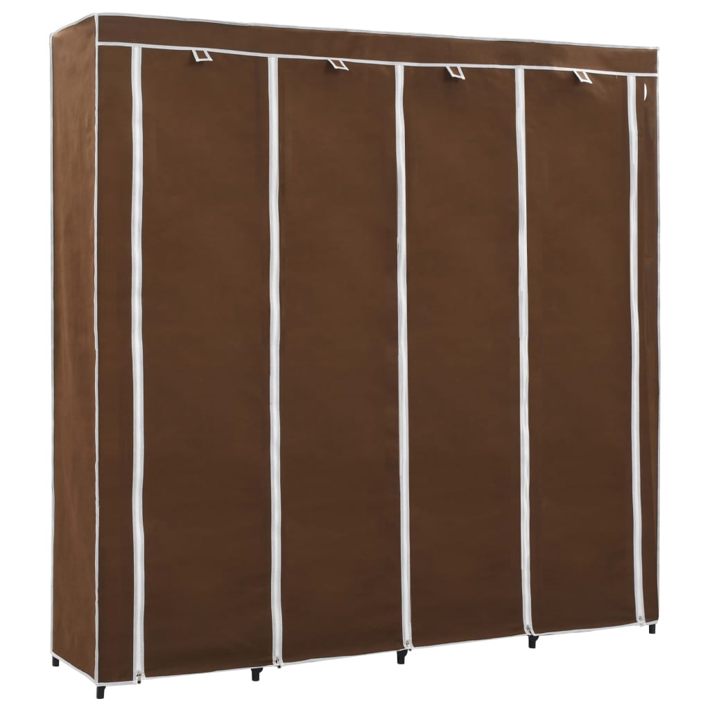 vidaXL Armario con 4 compartimentos marrón 175x45x170 cm