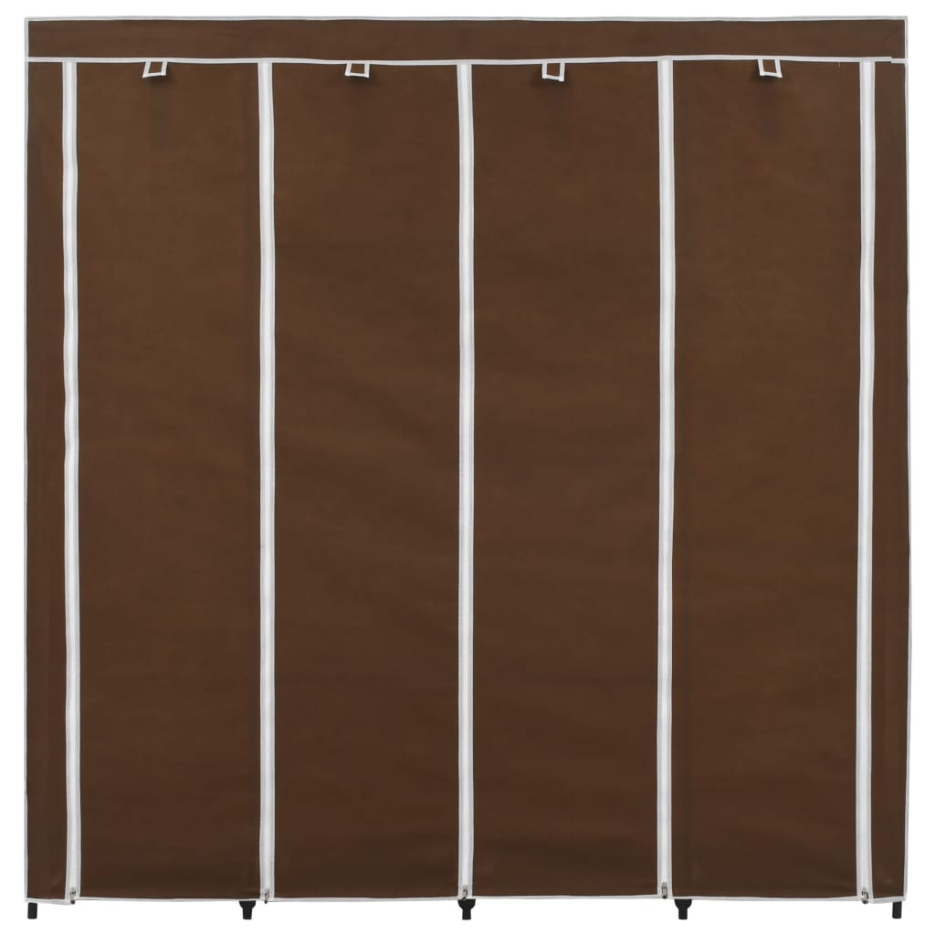 vidaXL Armario con 4 compartimentos marrón 175x45x170 cm