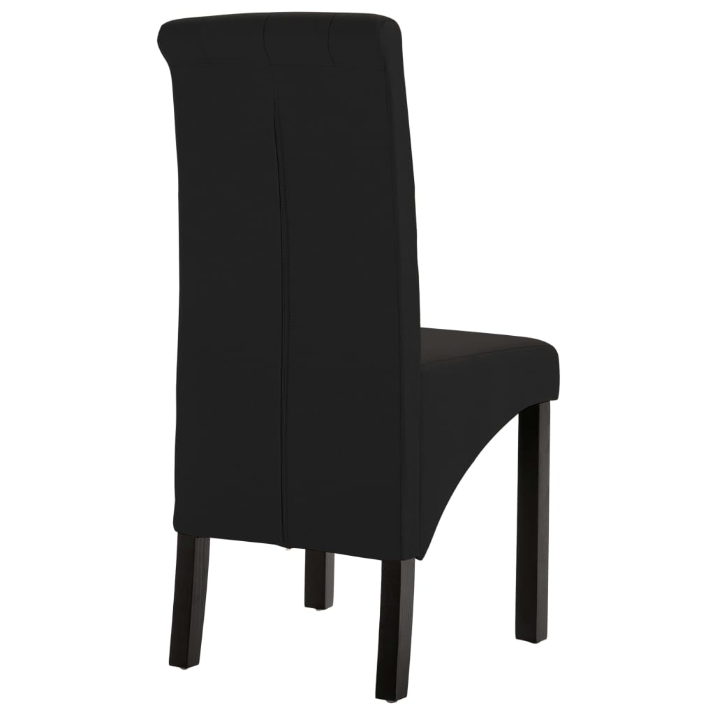 vidaXL Sillas de comedor 2 unidades tela negro