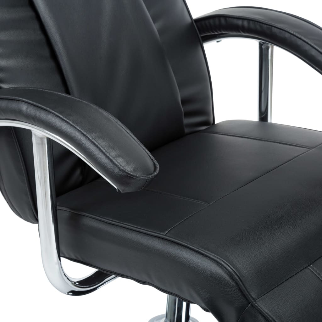 vidaXL Sillón para la TV de cuero sintético negro