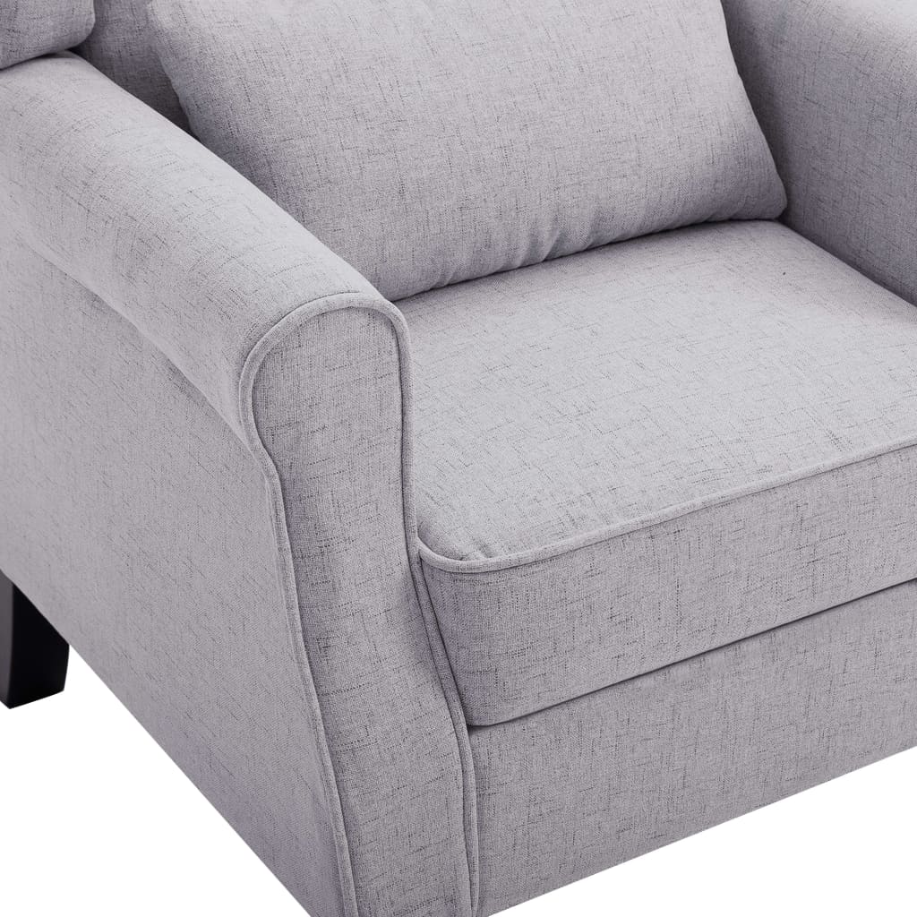 vidaXL Sillón de tela gris claro