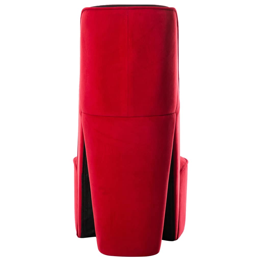 vidaXL Sillón con forma de zapato de tacón terciopelo rojo