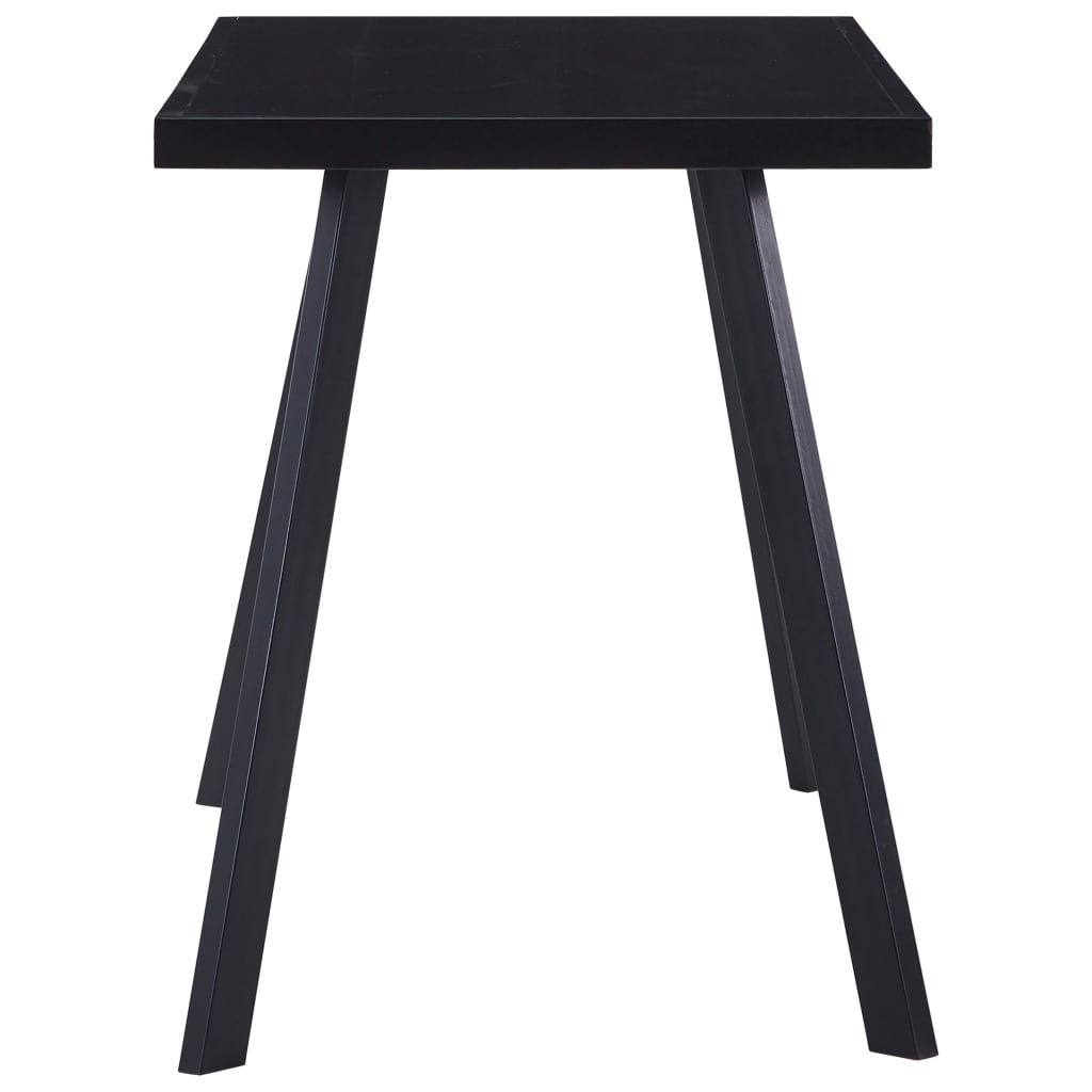 vidaXL Mesa de comedor de vidrio templado negro 120x60x75 cm