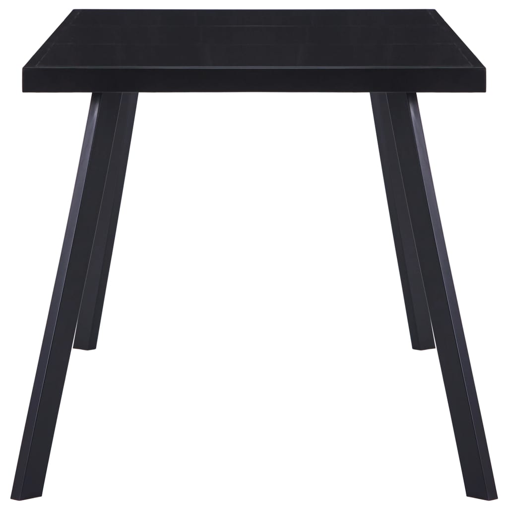 vidaXL Mesa de comedor de vidrio templado negro 180x90x75 cm