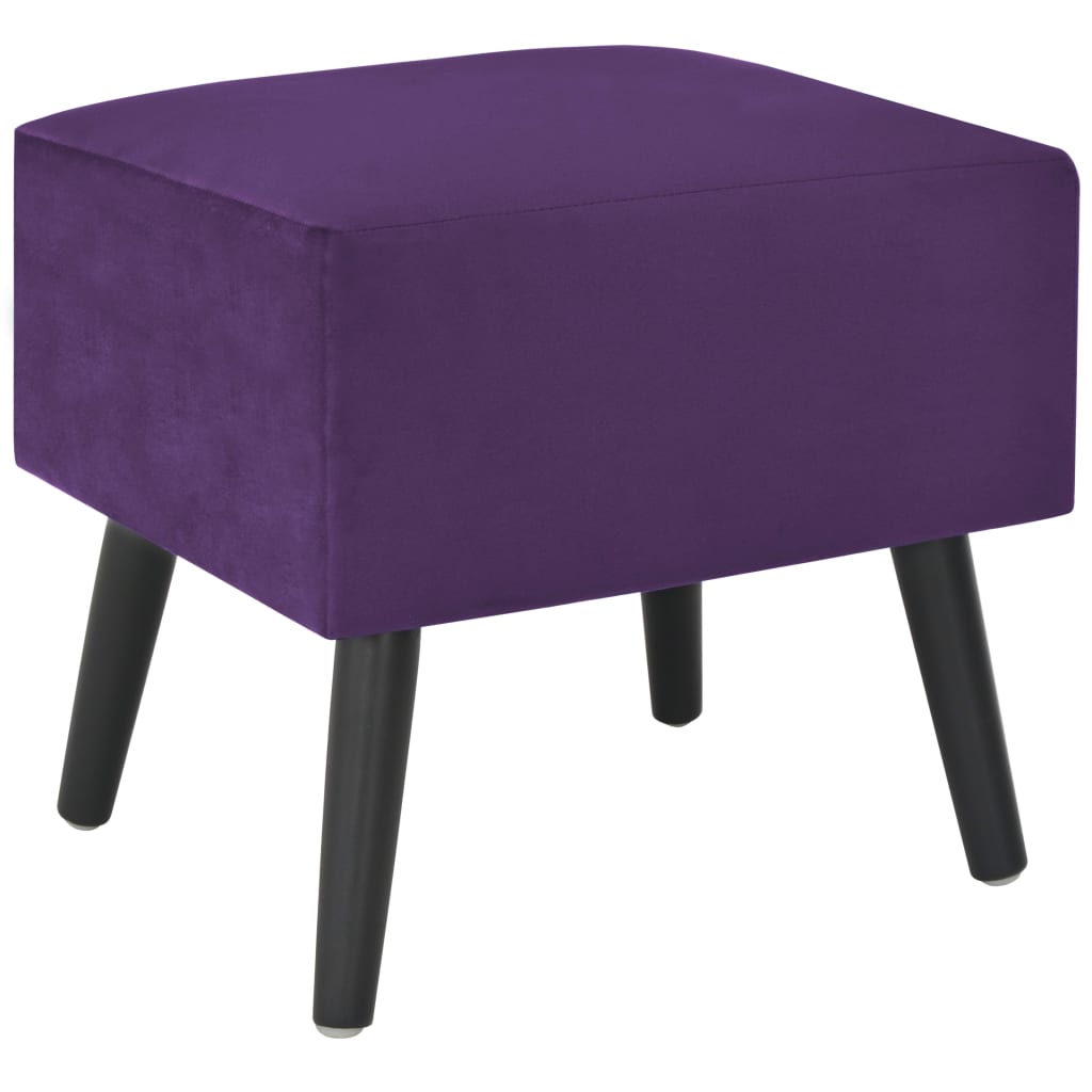 vidaXL Mesitas de noche 2 unidades 40x35x40cm terciopelo morado oscuro