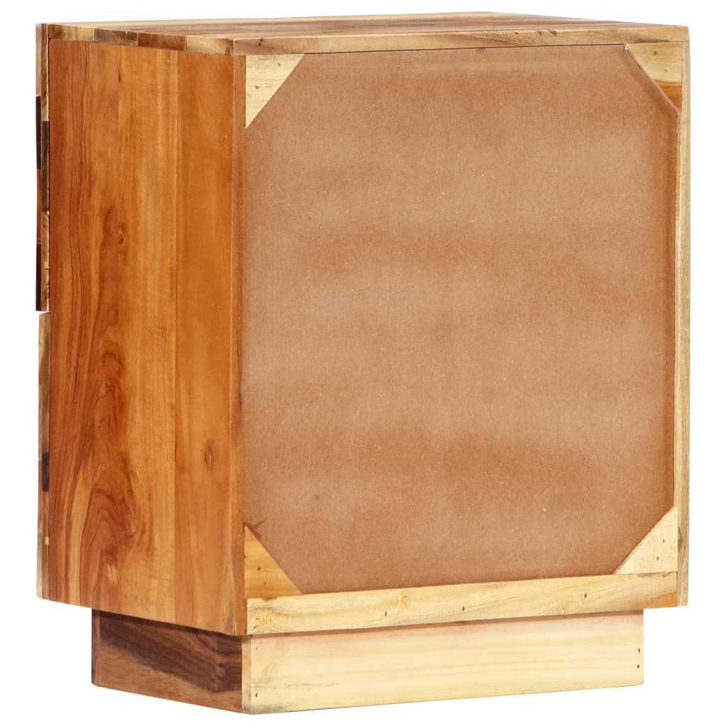 vidaXL Mesita de noche de madera maciza reciclada 40x30x50 cm