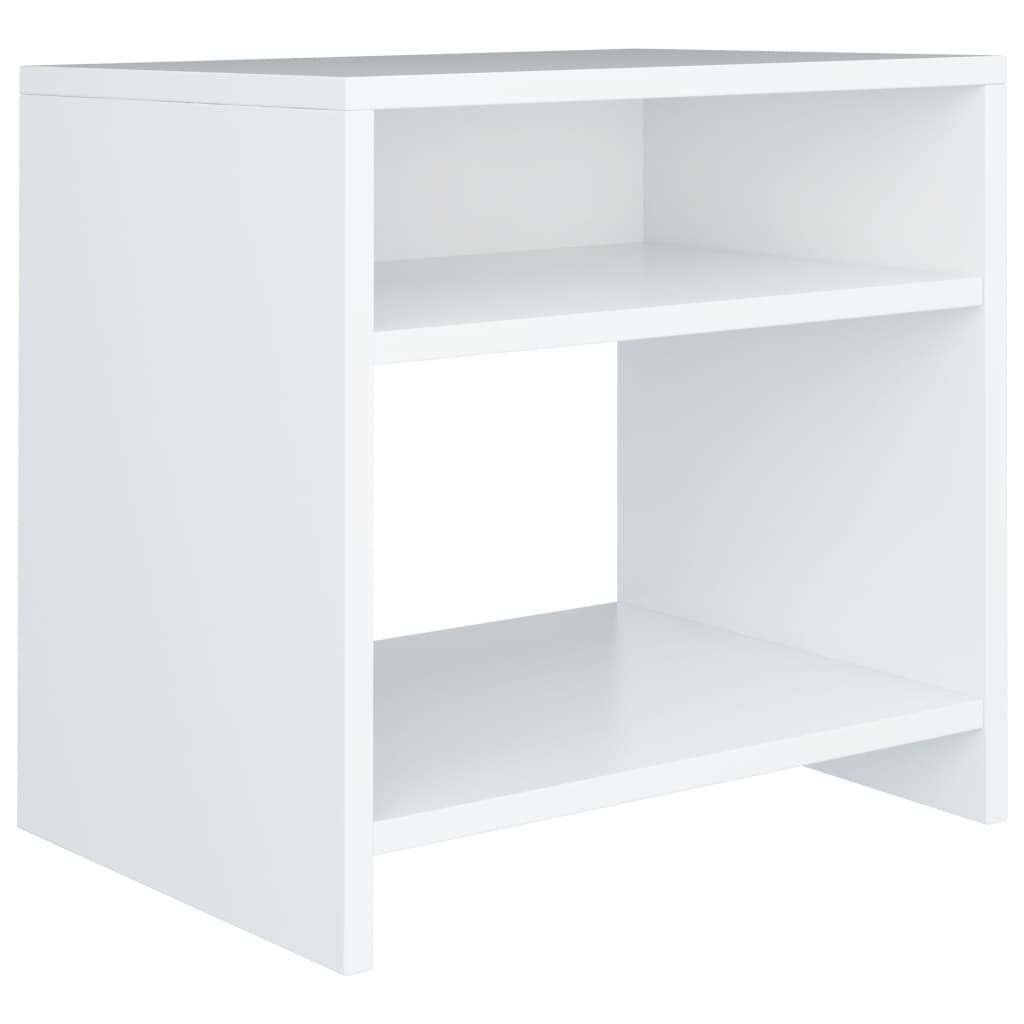 vidaXL Mesita de noche madera contrachapada blanco 40x30x40 cm