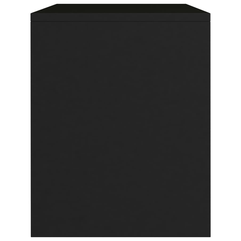 vidaXL Mesitas de noche 2 uds madera contrachapada negro 40x30x40 cm