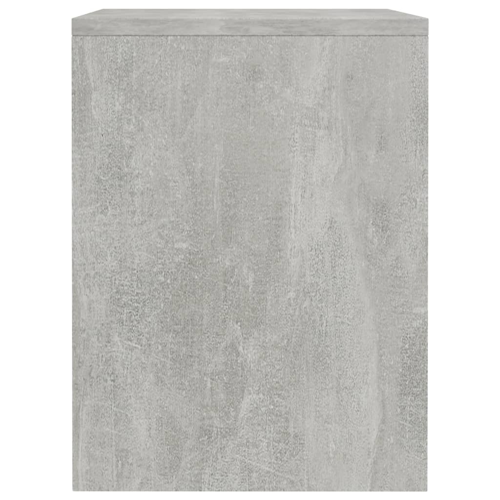 vidaXL Mesita de noche madera contrachapada gris hormigón 40x30x40 cm