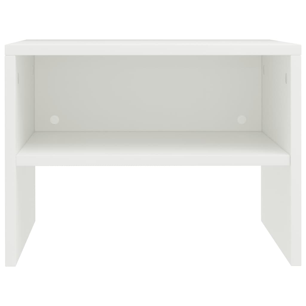 vidaXL Mesita de noche madera contrachapada blanco 40x30x30 cm