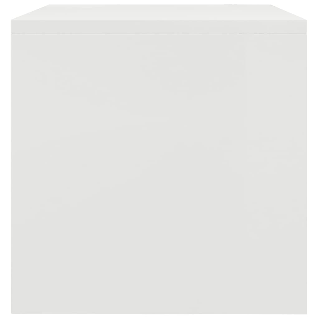 vidaXL Mesita de noche madera contrachapada blanco 40x30x30 cm