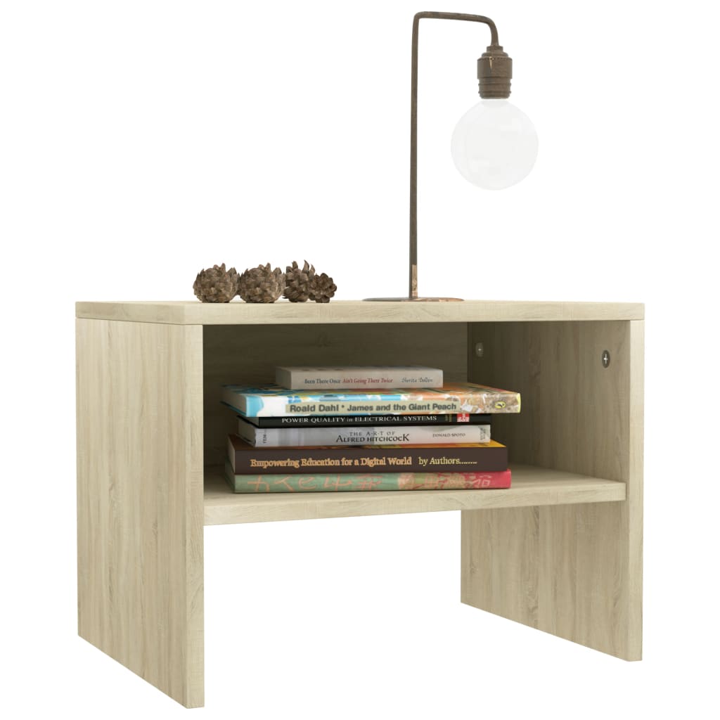 vidaXL Mesita de noche madera contrachapada roble sonoma 40x30x30 cm