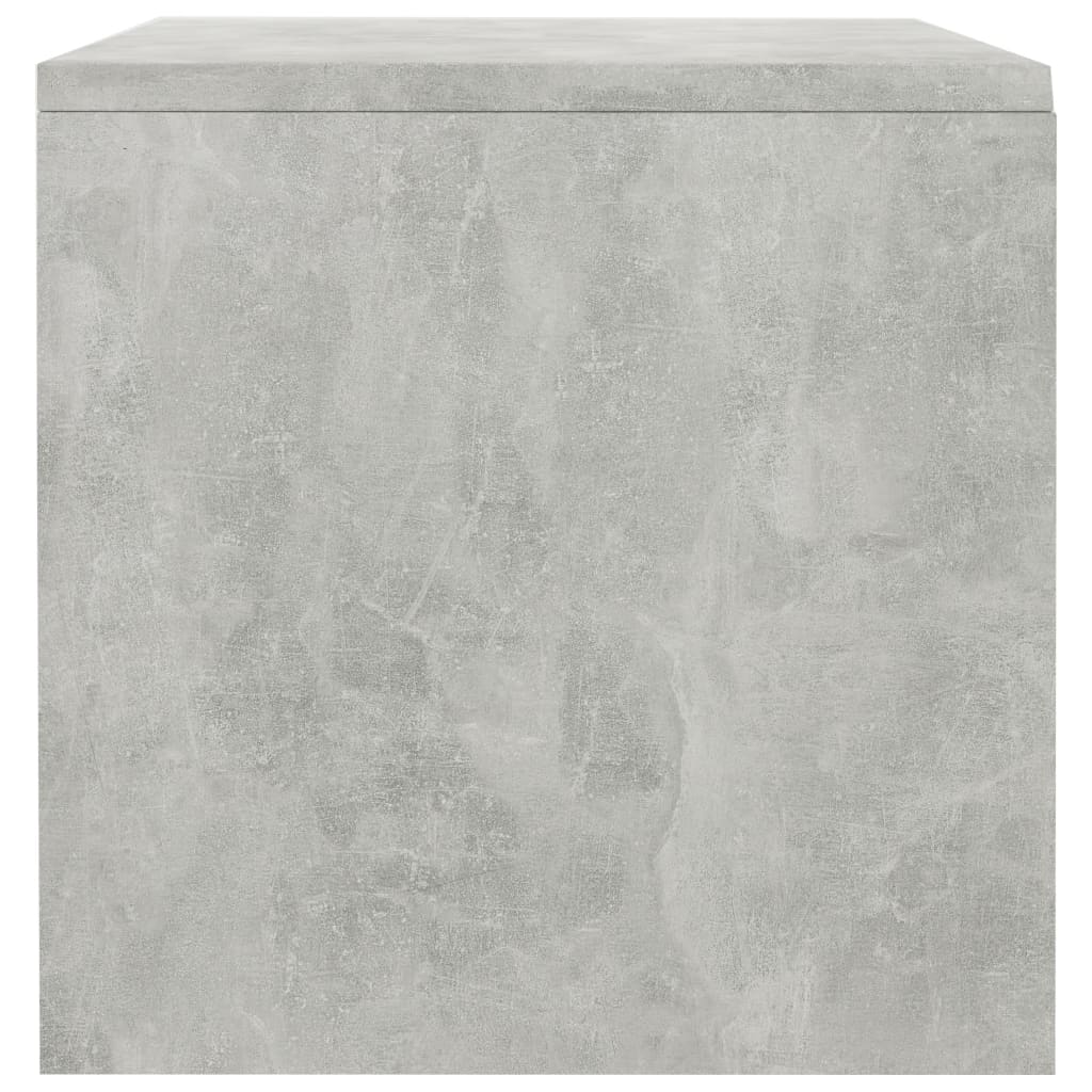 vidaXL Mesita de noche madera contrachapada gris hormigón 40x30x30 cm