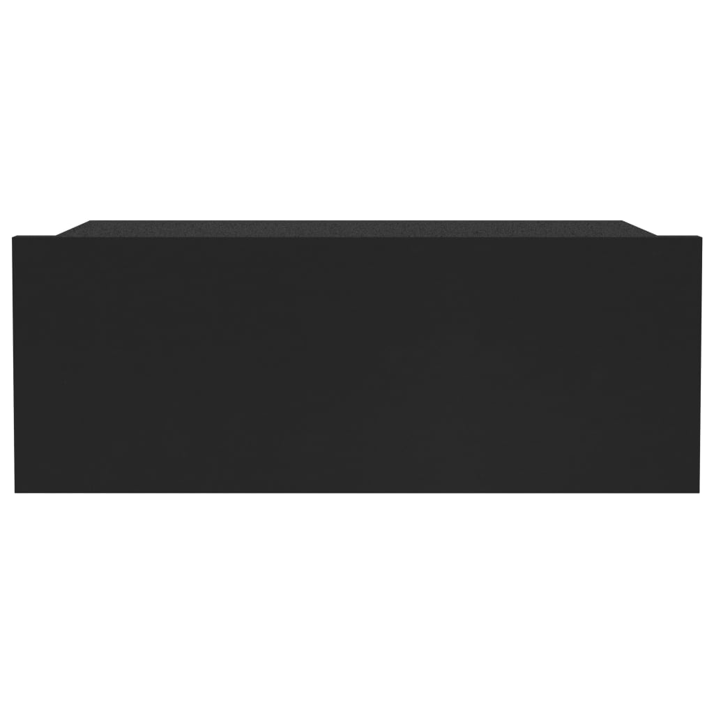 vidaXL Mesitas de noche flotantes 2 uds contrachapada negro 40x30x15cm