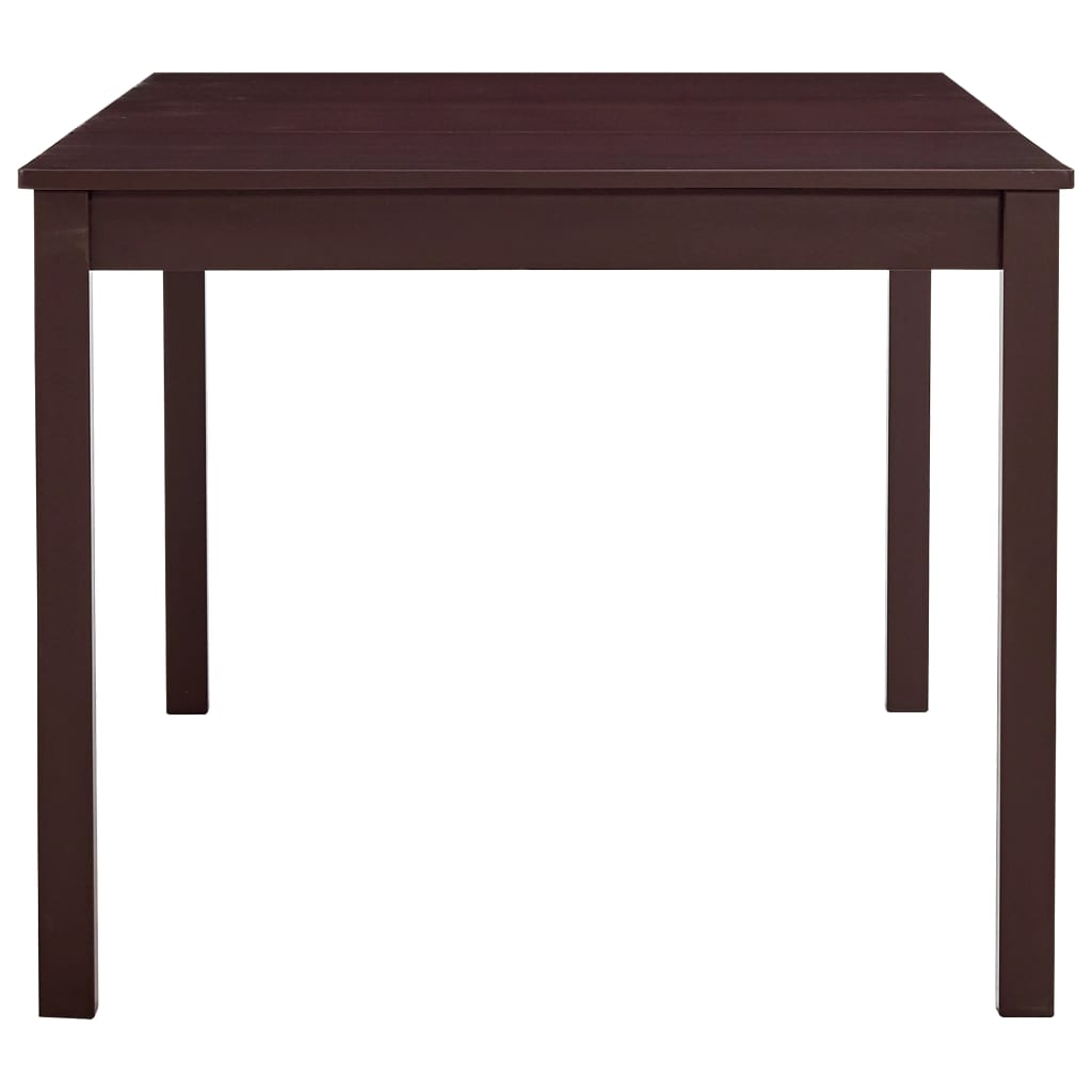 vidaXL Mesa de comedor de madera de pino marrón oscuro 180x90x73 cm