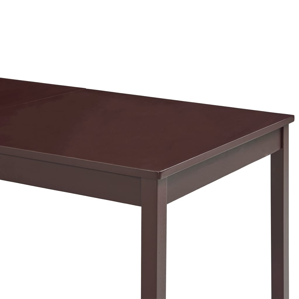 vidaXL Mesa de comedor de madera de pino marrón oscuro 180x90x73 cm