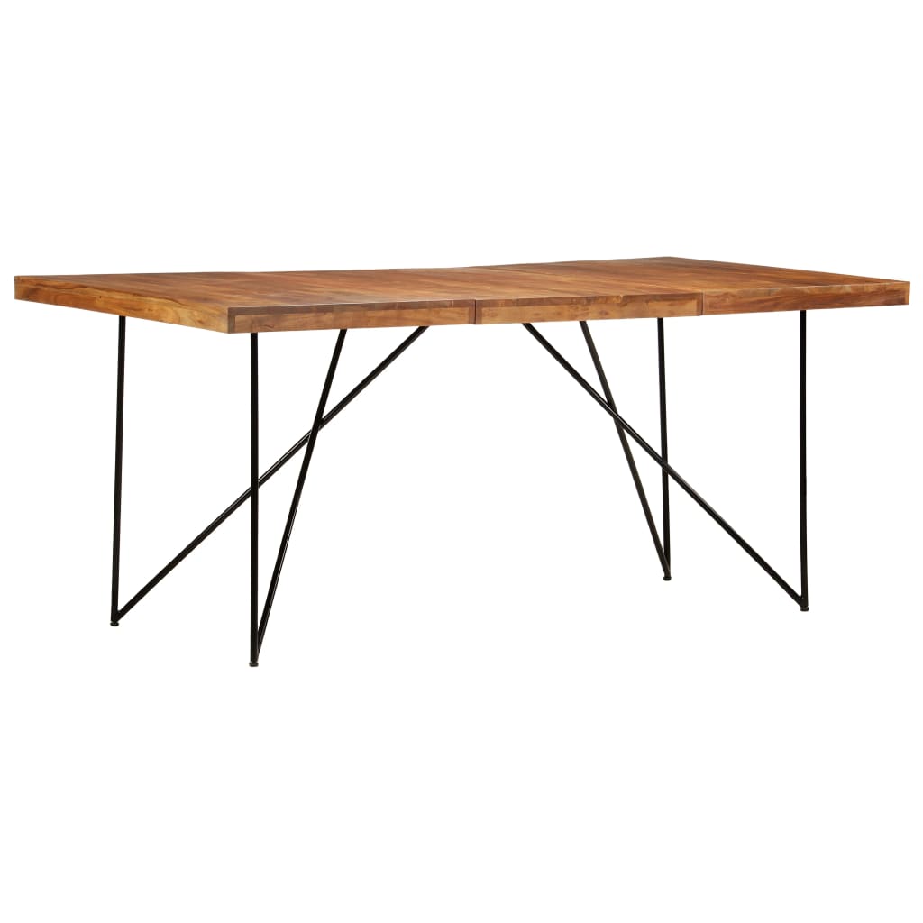 vidaXL Mesa de comedor de madera maciza de acacia 180x90x76 cm