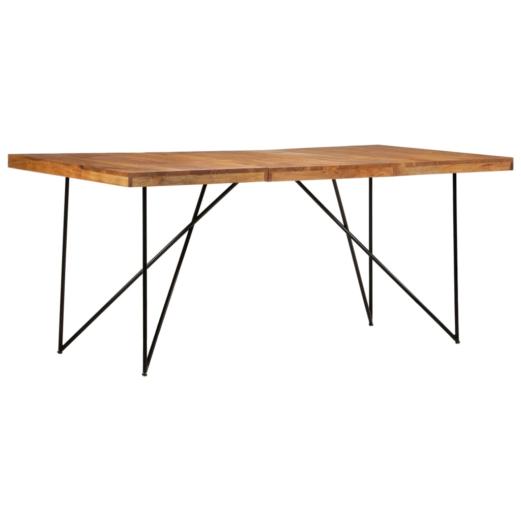 vidaXL Mesa de comedor de madera maciza de acacia 180x90x76 cm