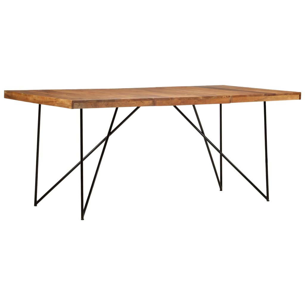 vidaXL Mesa de comedor de madera maciza de acacia 180x90x76 cm