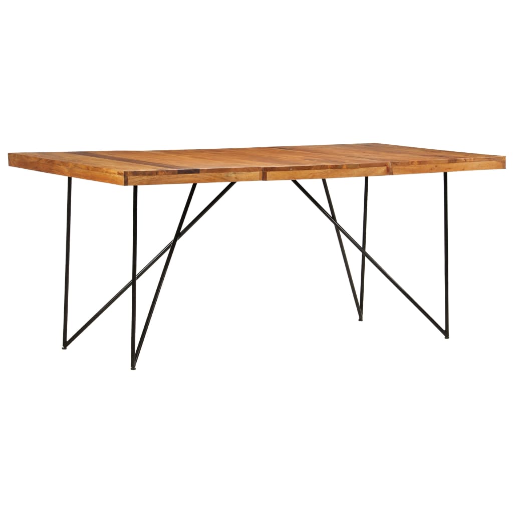 vidaXL Mesa de comedor de madera maciza de acacia 180x90x76 cm