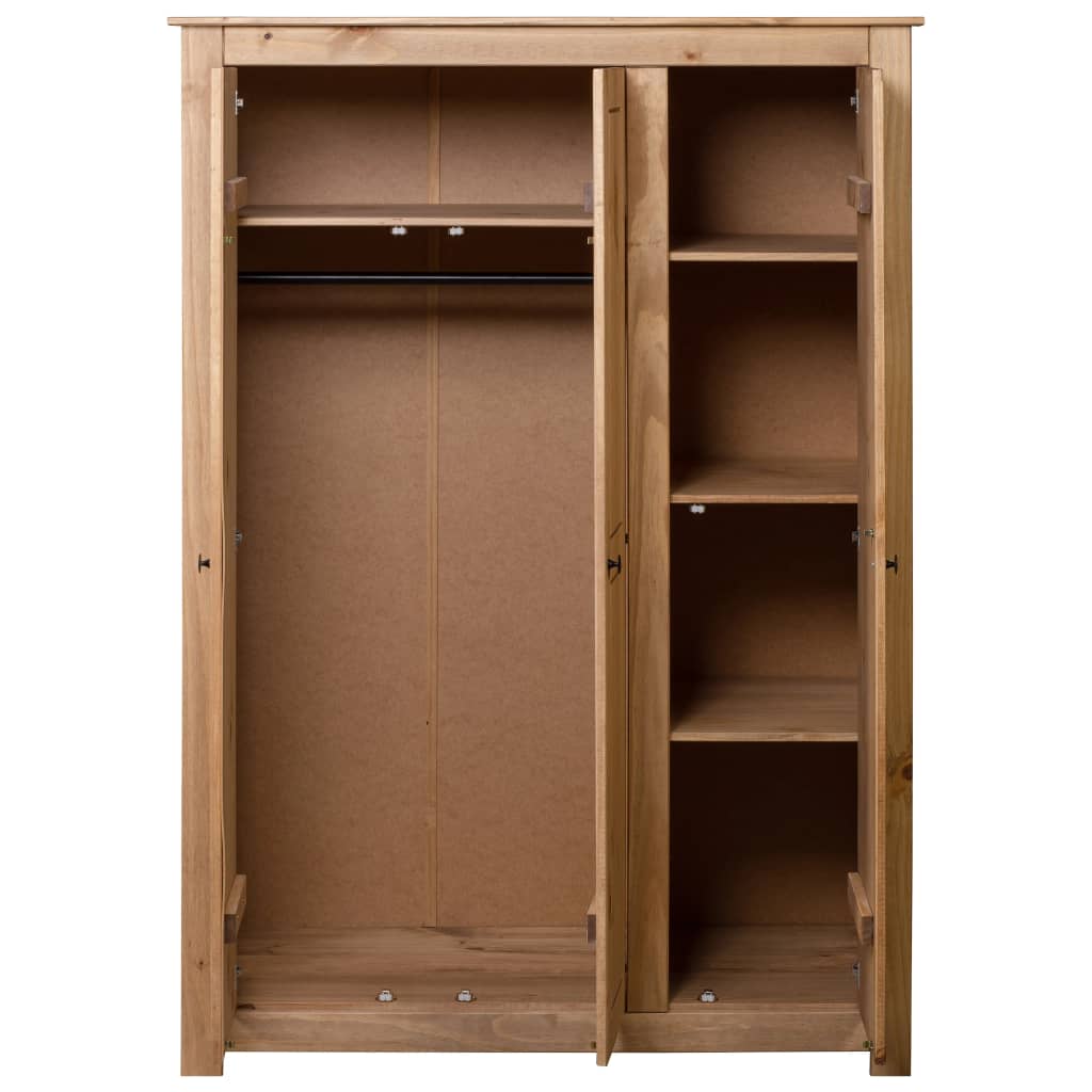 vidaXL Armario de 3 puertas madera pino Panamá Range 118x50x171,5 cm