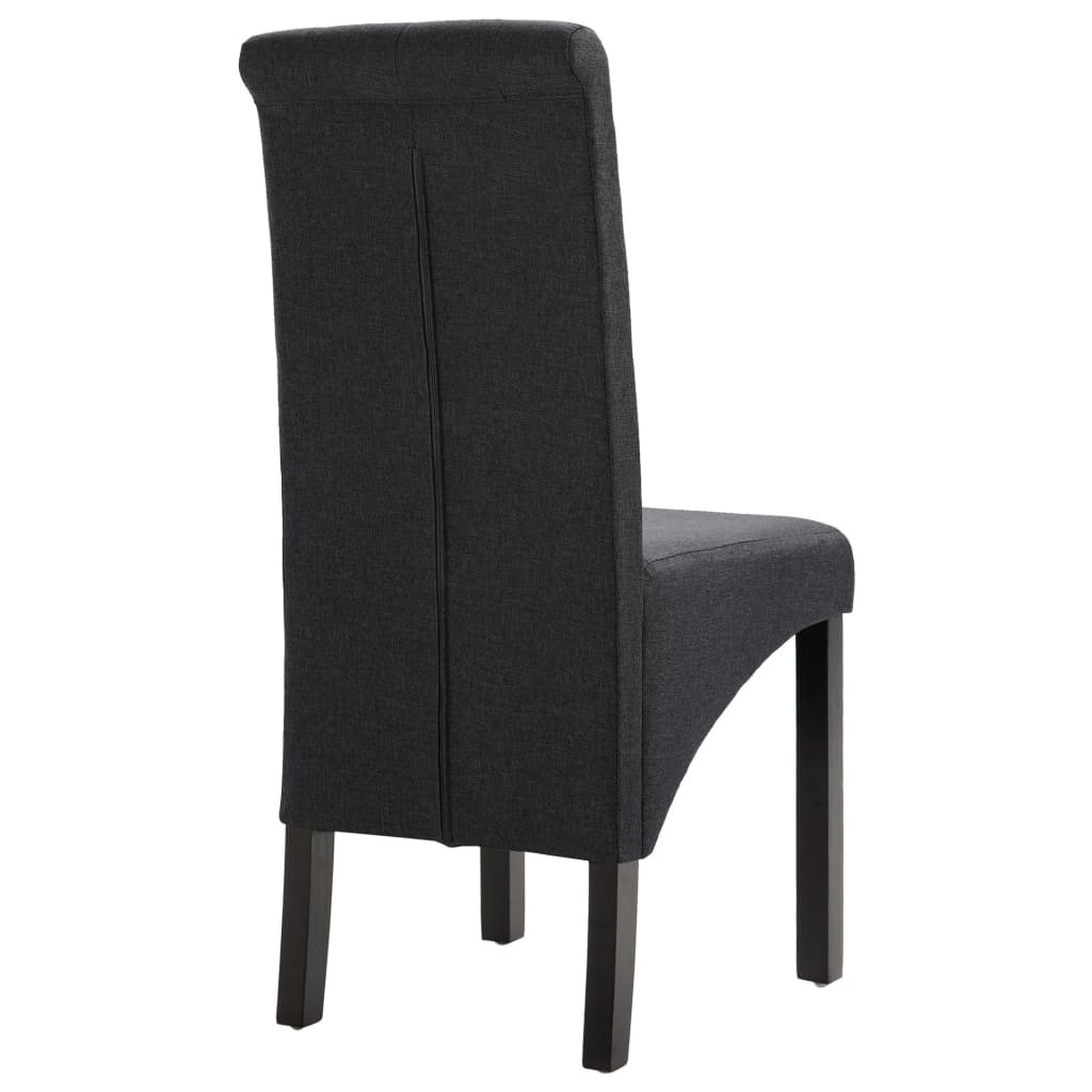 vidaXL Sillas de comedor 6 unidades tela gris oscuro