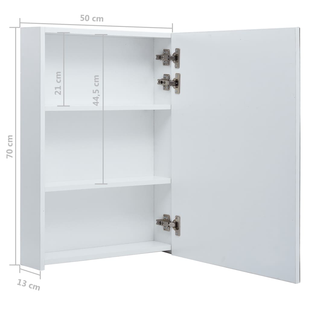 vidaXL Mueble de baño con espejo LED 50x13x70 cm