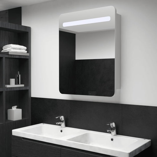 vidaXL Mueble de baño con espejo LED 60x11x80 cm