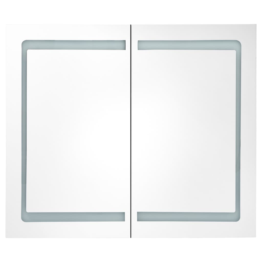 vidaXL Mueble de baño con espejo LED 80x12,2x68 cm