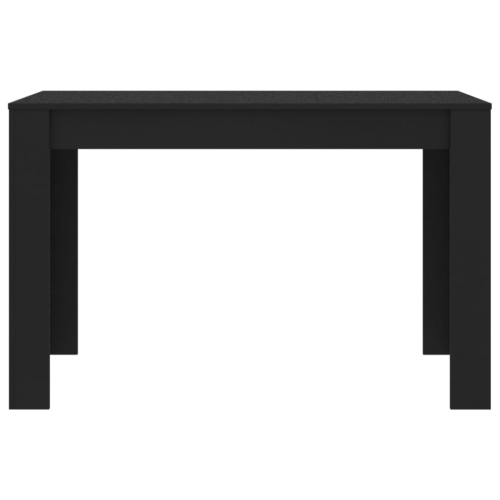 vidaXL Mesa de comedor de madera contrachapada negro 120x60x76 cm