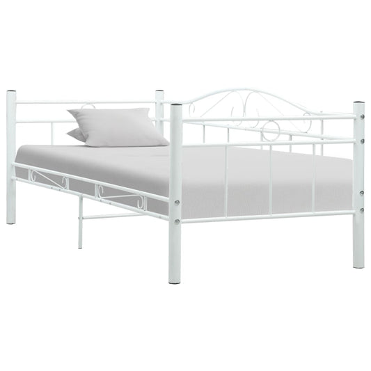 vidaXL Estructura de sofá cama sin colchón metal blanco 90x200 cm