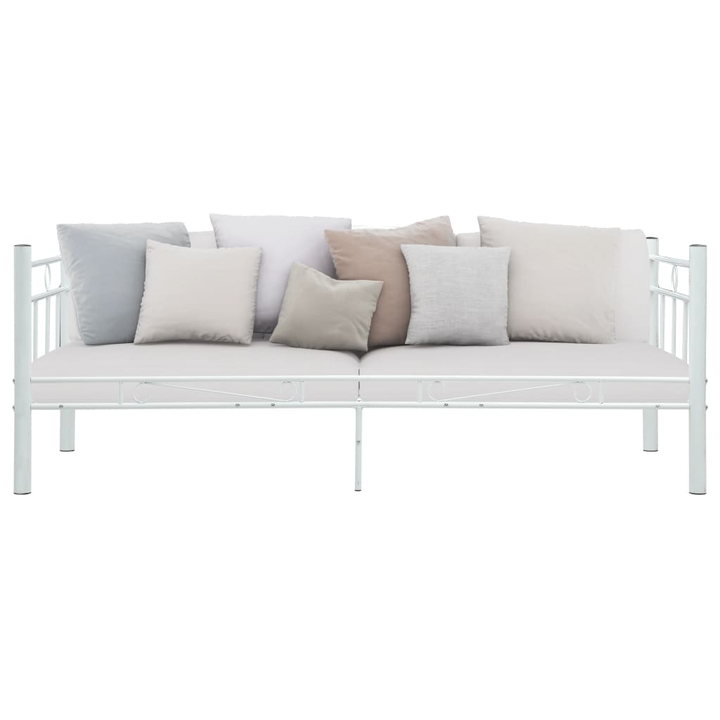 vidaXL Estructura de sofá cama sin colchón metal blanco 90x200 cm