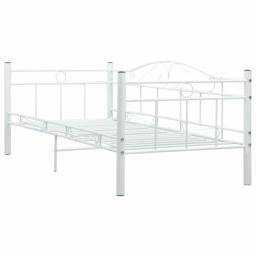 vidaXL Estructura de sofá cama sin colchón metal blanco 90x200 cm