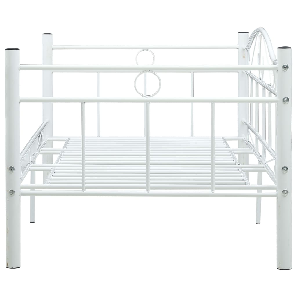 vidaXL Estructura de sofá cama sin colchón metal blanco 90x200 cm