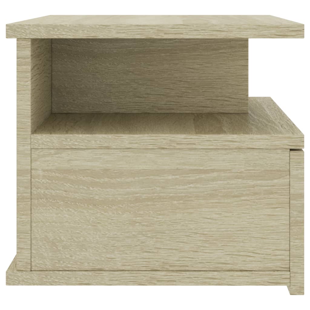 vidaXL Mesita de noche flotante 2 uds madera roble Sonoma 40x31x27 cm