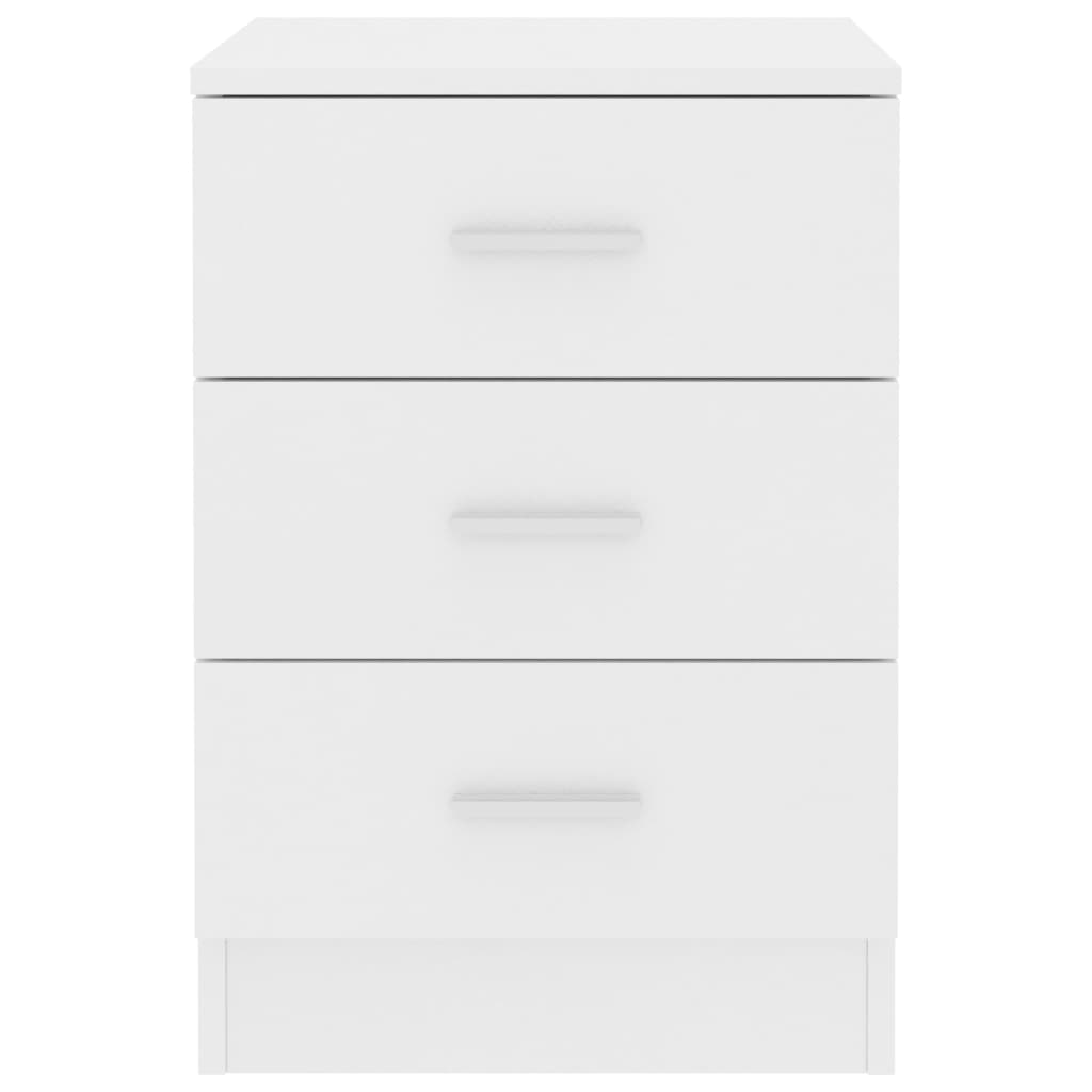 vidaXL Mesita de noche madera contrachapada blanco 38x35x56 cm