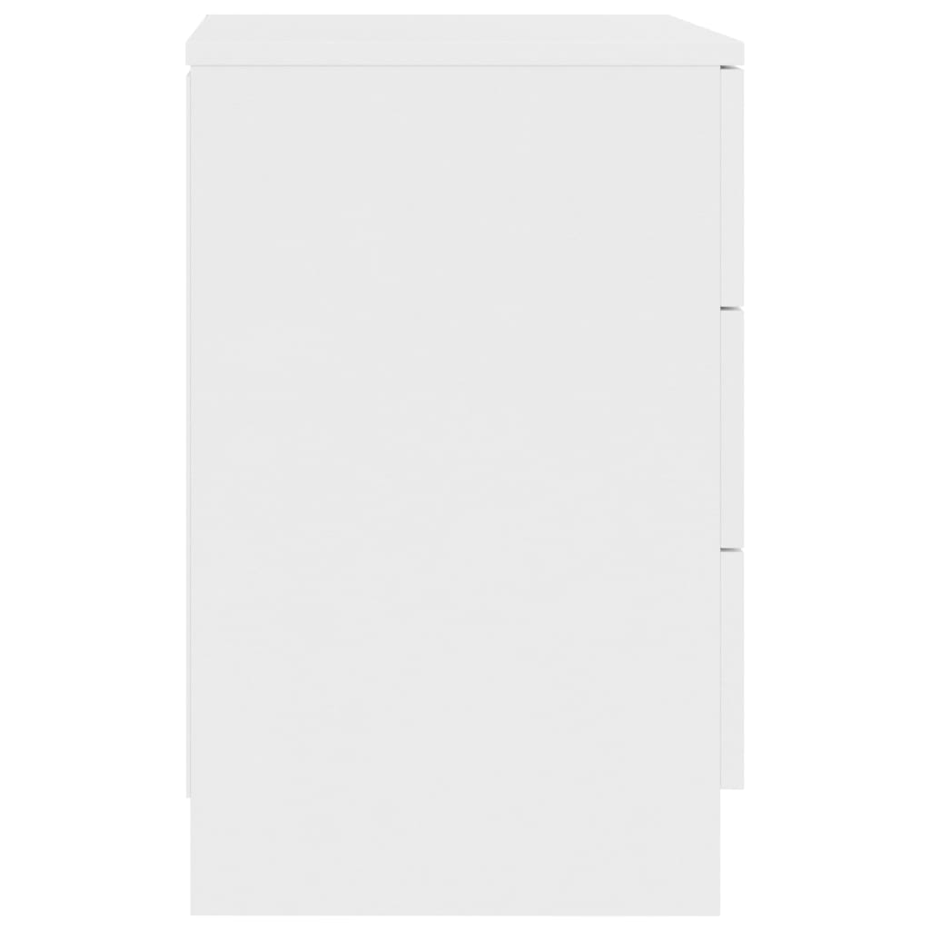 vidaXL Mesita de noche madera contrachapada blanco 38x35x56 cm