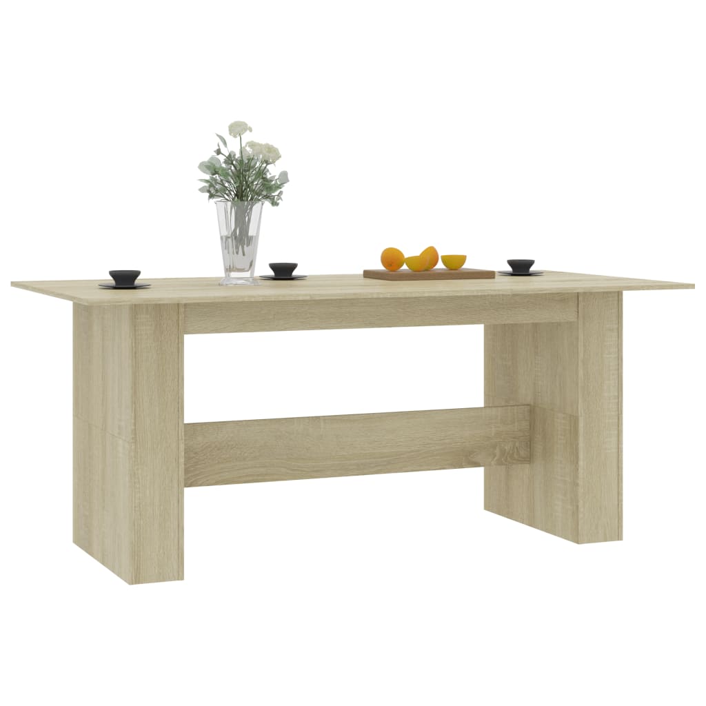 vidaXL Mesa de comedor madera de ingeniería roble Sonoma 180x90x76 cm