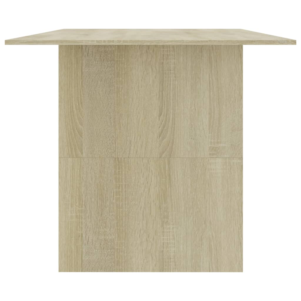 vidaXL Mesa de comedor madera de ingeniería roble Sonoma 180x90x76 cm